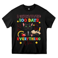 Black i survived 100 days it's fine i'm fine Heavy Core Tee - Artiststas