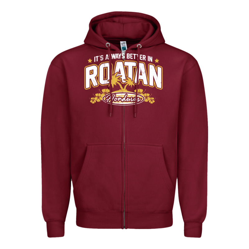 Roatan Honduras Souvenir Roatan Gift Travel Zipper Hoodie by trangStudio | Teevron