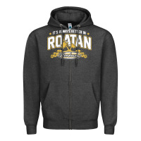 Charcoal Heather Roatan Honduras Souvenir Roatan Gift Travel Zipper Hoodie - trangStudio