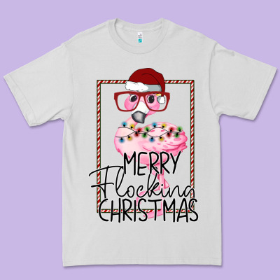 Merryy Flocking Christmas Flamingo Premium Tee Designed By Bettercallsaul