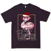 Plum Merryy Flocking Christmas Flamingo Premium Tee - Bettercallsaul