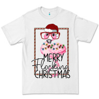 White Merryy Flocking Christmas Flamingo Premium Tee - Bettercallsaul
