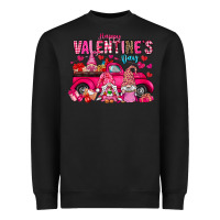 Black Happy Valentines Day Heavyweight Sweatshirt - CowhideDigitalArt