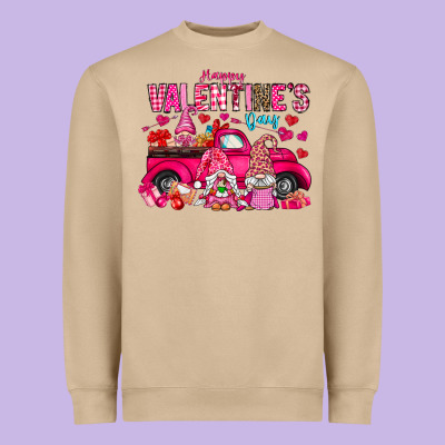 Happy Valentines Day Heavyweight Sweatshirt Designed By Cowhidedigitalart