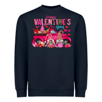 Navy Happy Valentines Day Heavyweight Sweatshirt - CowhideDigitalArt