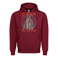 Burgundy Braindead-Ob7An Zipper Hoodie - trangStudio
