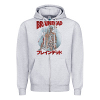 Heather Grey Braindead-Ob7An Zipper Hoodie - trangStudio