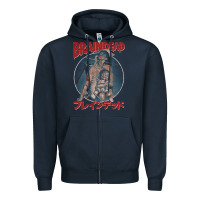 Navy Braindead-Ob7An Zipper Hoodie - trangStudio