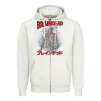 Oatmeal Heather Braindead-Ob7An Zipper Hoodie - trangStudio