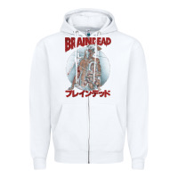 White Braindead-Ob7An Zipper Hoodie - trangStudio
