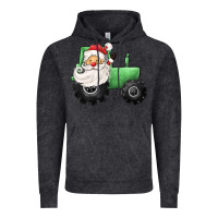 Vintage Black santa tractor Vintage Hoodie - CowGirlArtShop