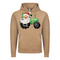 Vintage Coffee santa tractor Vintage Hoodie - CowGirlArtShop