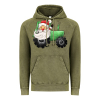 Vintage Olive santa tractor Vintage Hoodie - CowGirlArtShop