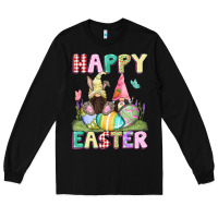 Black Happy Easter gnomies Easter Day Long Sleeve Tee - CowGirlArtShop