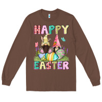 Chestnut Happy Easter gnomies Easter Day Long Sleeve Tee - CowGirlArtShop