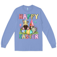 Colony Blue Happy Easter gnomies Easter Day Long Sleeve Tee - CowGirlArtShop