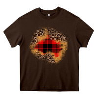 Chocolate Brown christmas patch Heavy Core Tee - JahusDesignShop