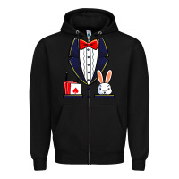Black magician costume halloween magic show men women kids boys Zipper Hoodie - trangStudio