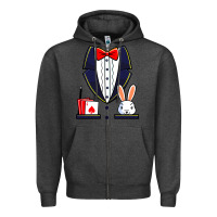Charcoal Heather magician costume halloween magic show men women kids boys Zipper Hoodie - trangStudio