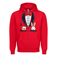 Red magician costume halloween magic show men women kids boys Zipper Hoodie - trangStudio