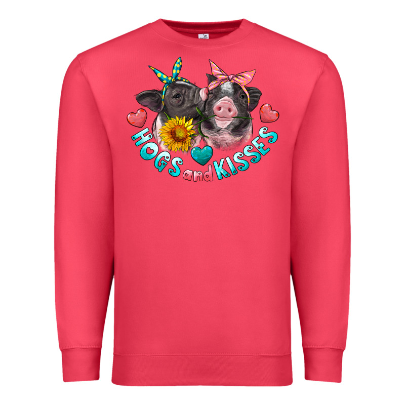 Hogs And Kisses Pigs Premium Sweatshirt by Artiststas | Teevron
