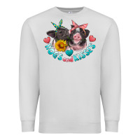 Dove Grey hogs and kisses pigs Premium Sweatshirt - Artiststas