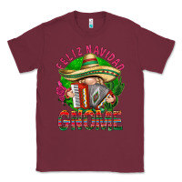 Burgundy Feliz Navidad gnome Classic Tee - NancyCooperArtShop