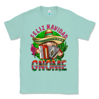Seafoam Feliz Navidad gnome Classic Tee - NancyCooperArtShop