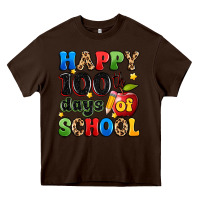 Chocolate Brown happy 100 th days of school Heavy Core Tee - Artiststas