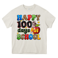 Cream happy 100 th days of school Heavy Core Tee - Artiststas