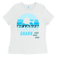 White Teacher Shark Doo Ladies Tee - Bettercallsaul