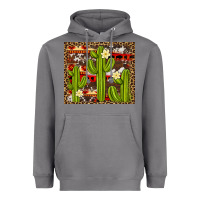 Storm aztec cowhide cactus background Heavyweight Hoodie - Artiststas