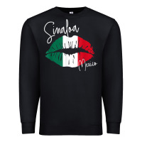 Black GGT Travel Souvenir Style SINALOA MX Flag Lips Premium Sweatshirt - trangStudio