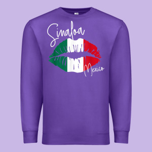Ggt Travel Souvenir Style Sinaloa Mx Flag Lips Premium Sweatshirt Designed By Trangstudio