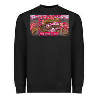 Black Howdy Valentine Heavyweight Sweatshirt - CowhideDigitalArt