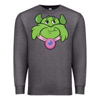 Charcoal Heather Candy Land Halloween Plumpy Big Face Premium Sweatshirt - trangStudio