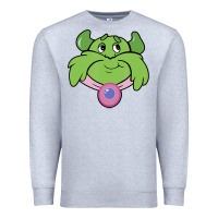Heather Grey Candy Land Halloween Plumpy Big Face Premium Sweatshirt - trangStudio