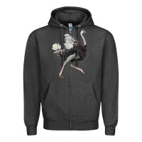 Charcoal Heather Ostrich Zipper Hoodie - LillyAllenDesigns