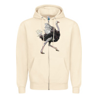 Sandshell Ostrich Zipper Hoodie - LillyAllenDesigns