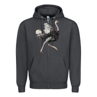 Smoke Ostrich Zipper Hoodie - LillyAllenDesigns