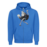 True Royal Ostrich Zipper Hoodie - LillyAllenDesigns