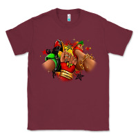 Burgundy Juneteenth sneaker and heel afro woman Classic Tee - RanaPortraitStore