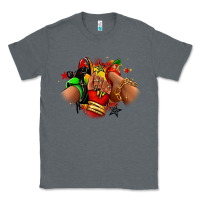Charcoal Heather Juneteenth sneaker and heel afro woman Classic Tee - RanaPortraitStore
