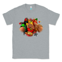 Heather Grey Juneteenth sneaker and heel afro woman Classic Tee - RanaPortraitStore