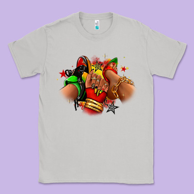 Juneteenth Sneaker And Heel Afro Woman Classic Tee Designed By Ranaportraitstore