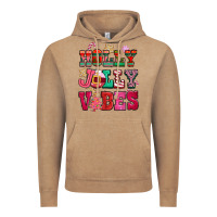 Holly Jolly Vibes Pink Christmas Vintage Hoodie | Teevron