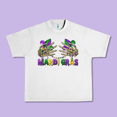 Mardi Gras Skeleton Hands Urban Heavy Tee Designed By Cowgirlartshop