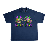 Navy mardi gras skeleton hands Urban Heavy Tee - CowGirlArtShop