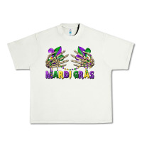 Pistachio mardi gras skeleton hands Urban Heavy Tee - CowGirlArtShop