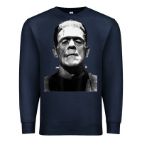 Navy Classic Halloween Monster Horror Movie Frankenstein Monster Premium Sweatshirt - trangStudio